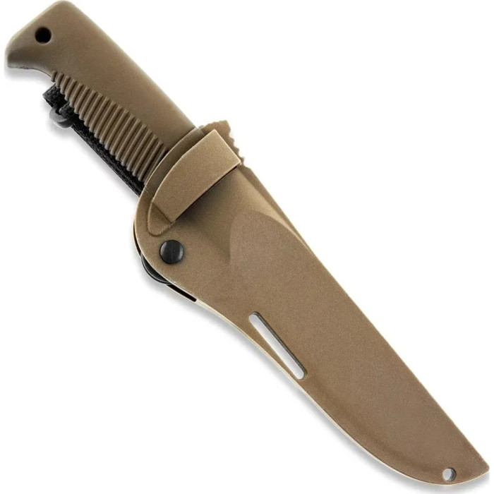 Нож Peltonen M07 (N690), без покрытия, coyote, coyote композитный чехол  