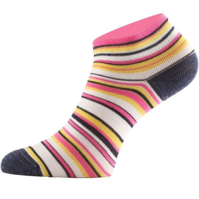 Термоноски активный спорт Lasting DUHA 491 - M - бежевый/розовый/желтый