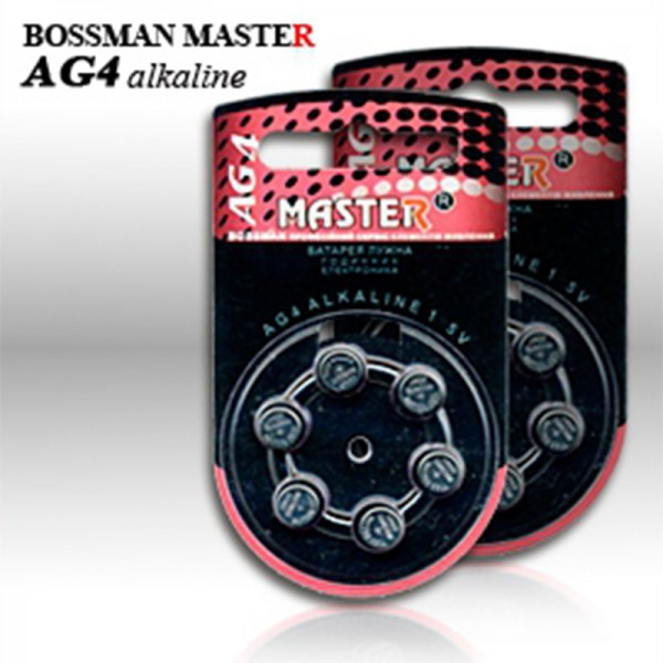 Батарейка AG4 Bossmаn 6bl Alcaline  