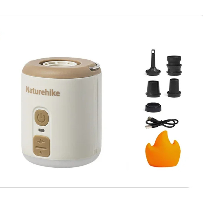 Мини насос - ночник - вентилятор Naturehike CNK2300DQ022, бежевый  