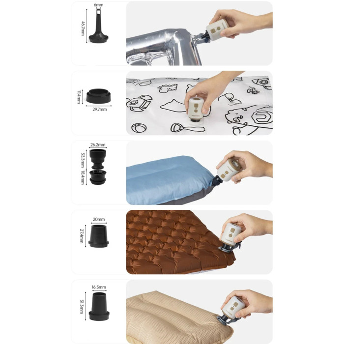 Мини насос - ночник - вентилятор Naturehike CNK2300DQ022, бежевый  