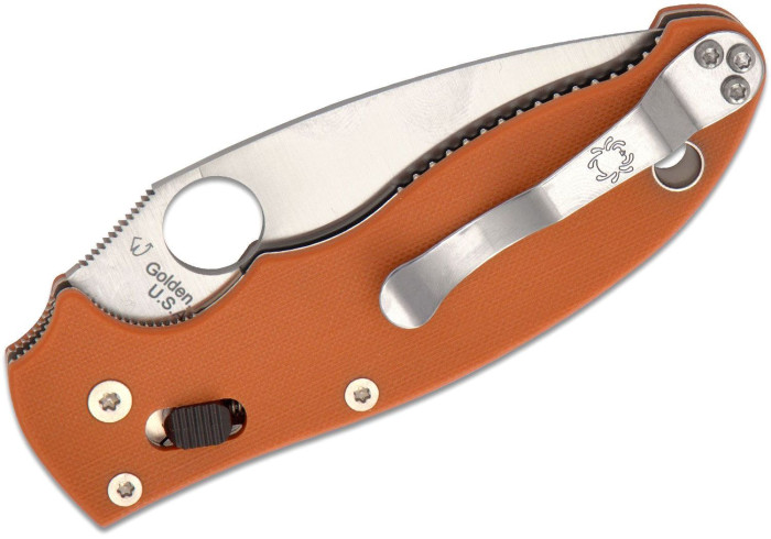 Нож Spyderco Manix 2 Sprint Run REX 45 оранжевый (C101GPBORE2)  