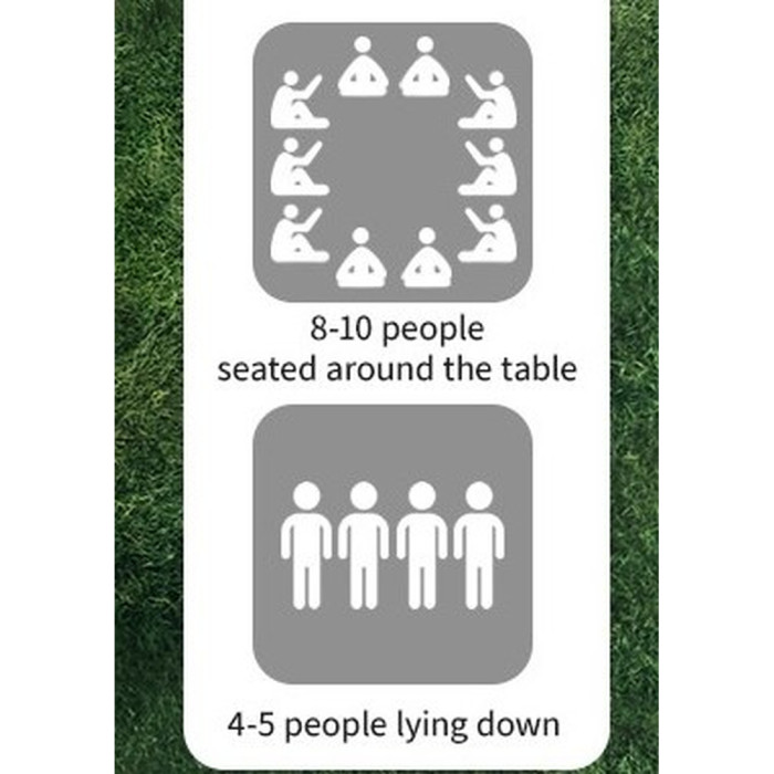 Коврик для пикника Naturehike CNK2350WS010 210*240 см, голубой с принтом  