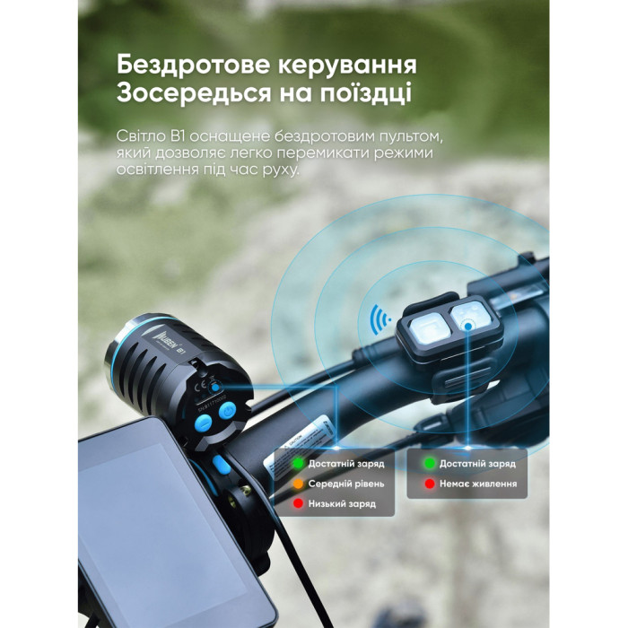 Велофара Wuben B1, черный  