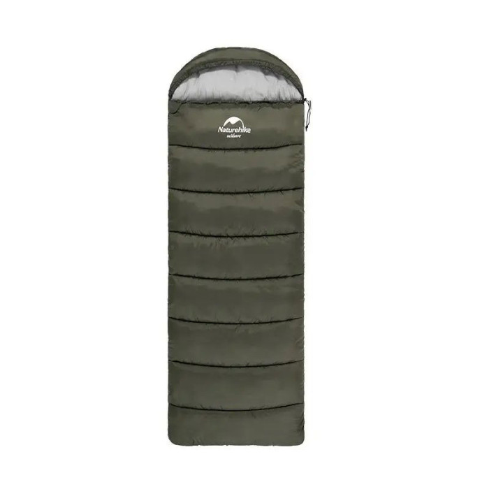 Спальник с капюшоном Naturehike U350S NH20MSD07, (-3°C), левый, темно-зеленый  