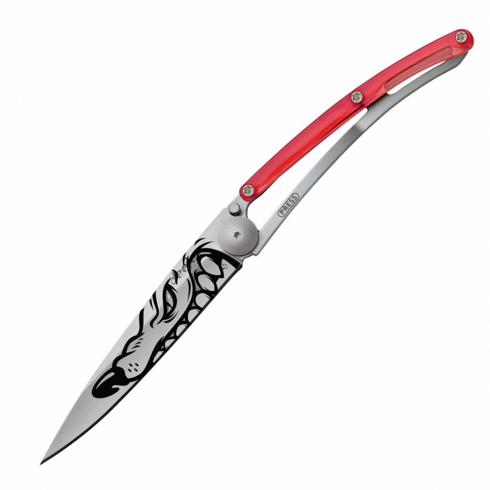 Нож Deejo Tattoo 37 g, Red, "Winter" 