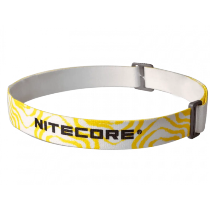 Повязка для крепления фонаря на голову Nitecore (NU серия), бело-желтая 