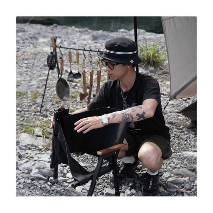 Кресло складное Naturehike CNK2350JJ015, алюминий, черный (6927595753903)  