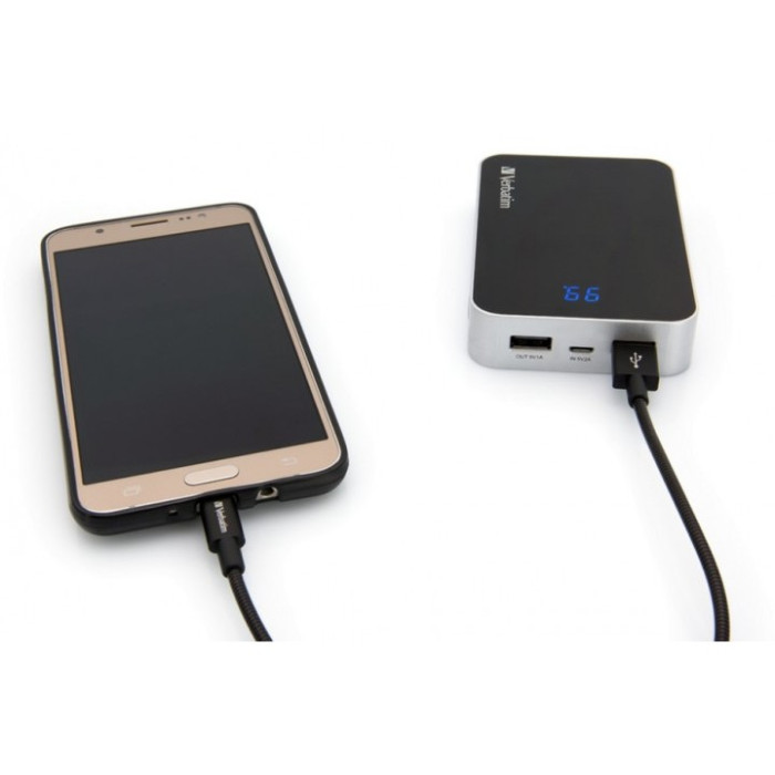 Кабель Verbatim USB-Micro USB 30 см Black  