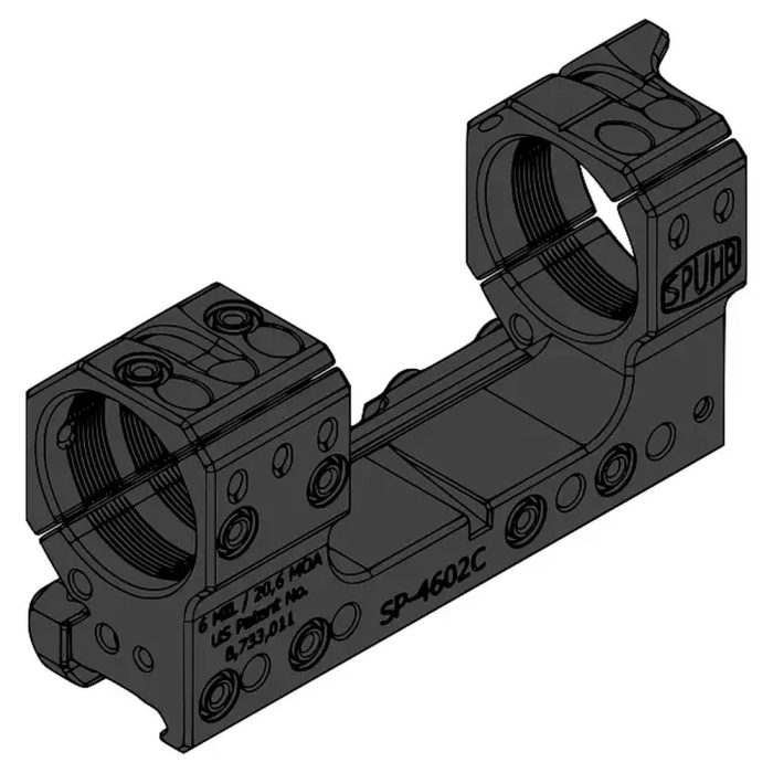 Моноблок Spuhr SP-4602C Gen3, Ø34, H38mm/1,5", 6 MIL/20.6 MOA, Сплав. Picatinny  