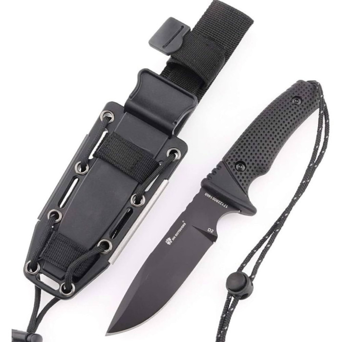Нож HX Outdoors D-171, черный с черным лезвием  
