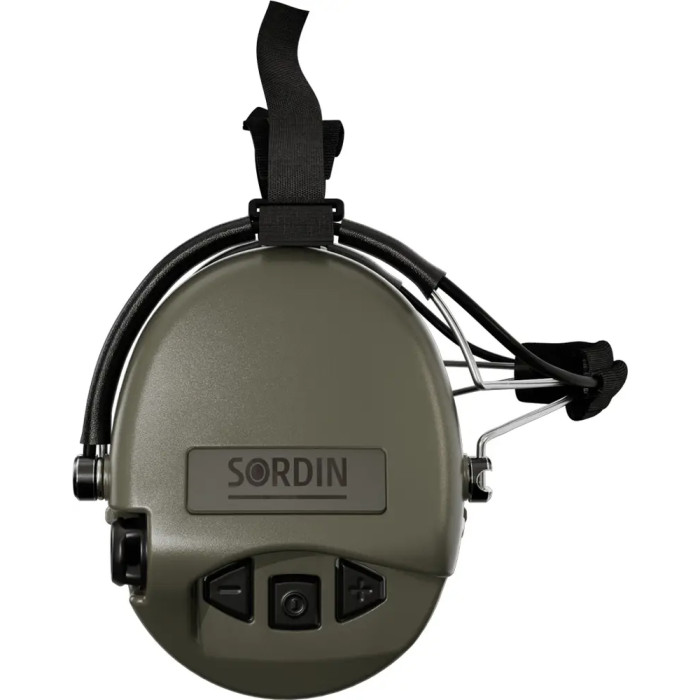 Активные наушники Sordin Supreme MIL AUX, Slim, задний держатель green  