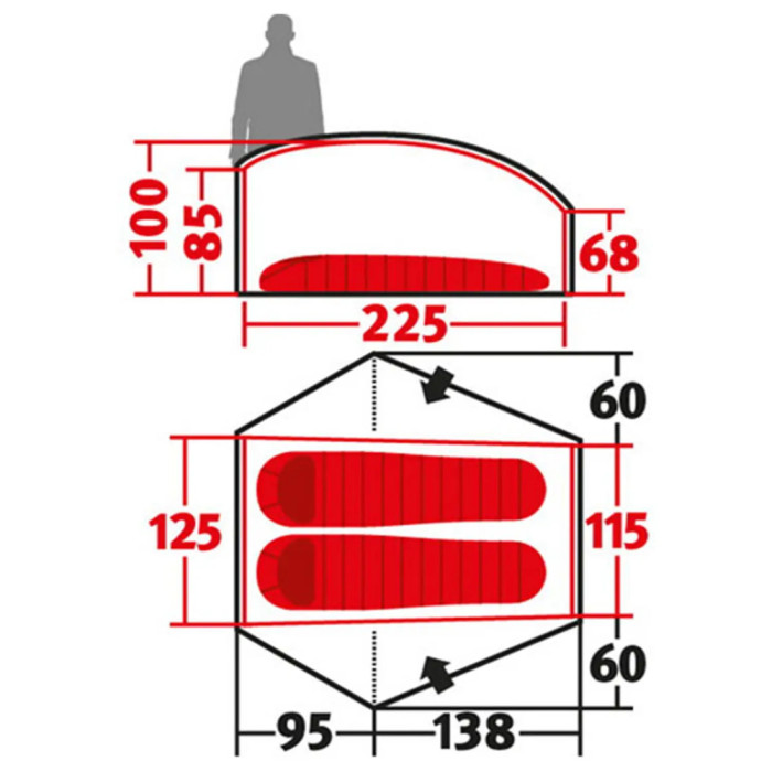 Палатка Wechsel Exogen 2 ZG Green (231049)  