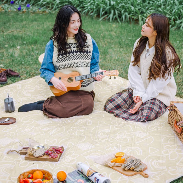 Коврик для пикника Naturehike 170*200 CNH22DZ025, бежевый принт  