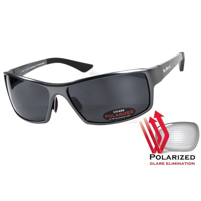 Очки BluWater Alumination-1 Gun Metal Polarized (gray) черные  