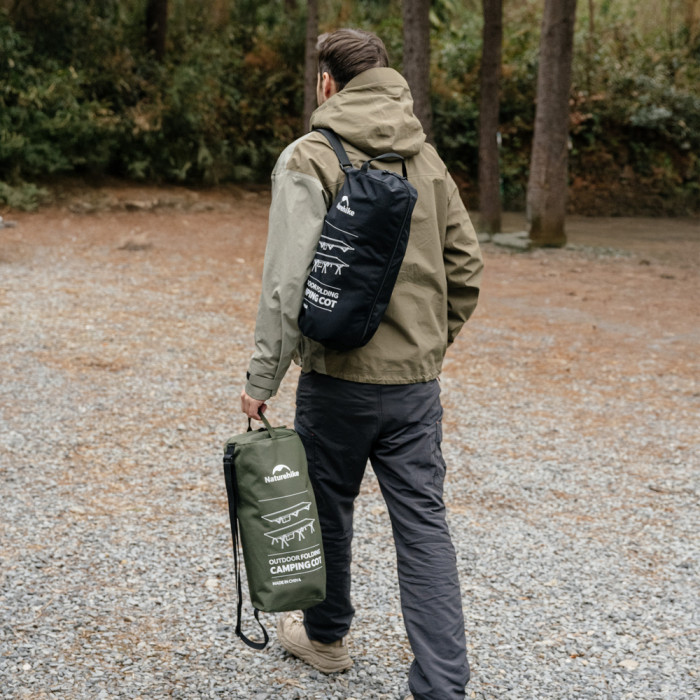 Кровать складная туристическая ультралегкая Naturehike XJC04 NH19JJ006, одноместная, 190 х 70 х 38 см, коричневый  