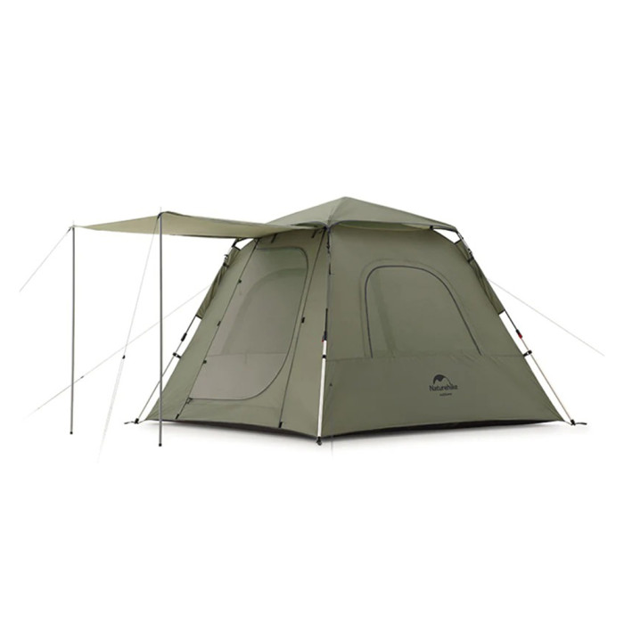 Палатка трехместная Naturehike UPF 50+ Ango pop up NH21ZP010, 210T со стойками, темно-зеленая 