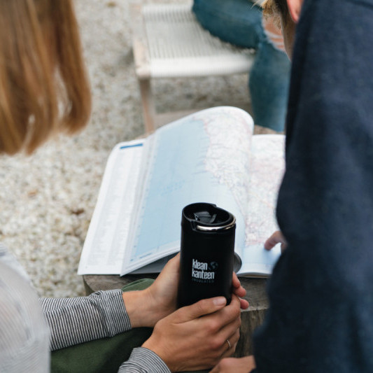 Термочашка Klean Kanteen TKWide Cafe Cap Shale Black 473 мл  