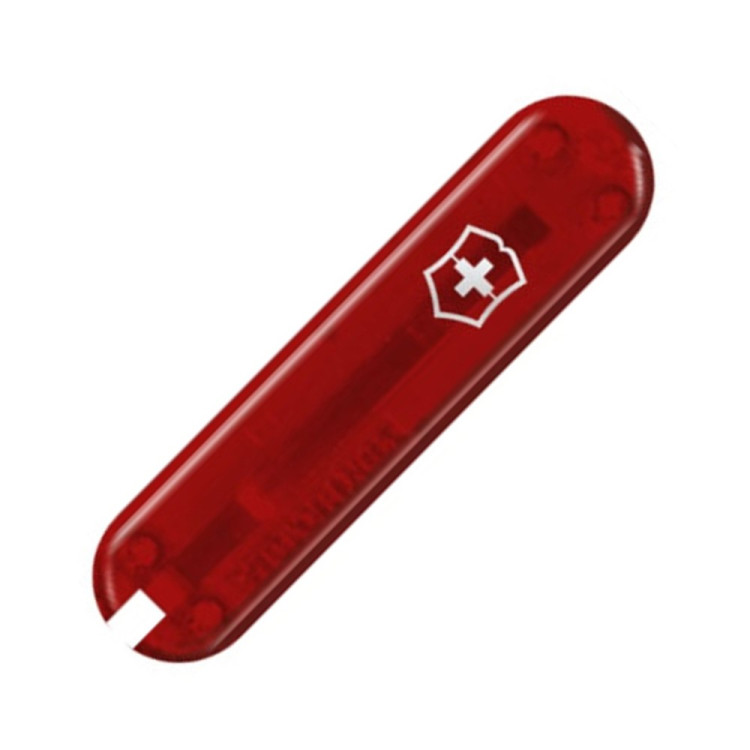 Накладка ручки ножа перед. red translucent with Logo (58мм), VxC6200.T3 