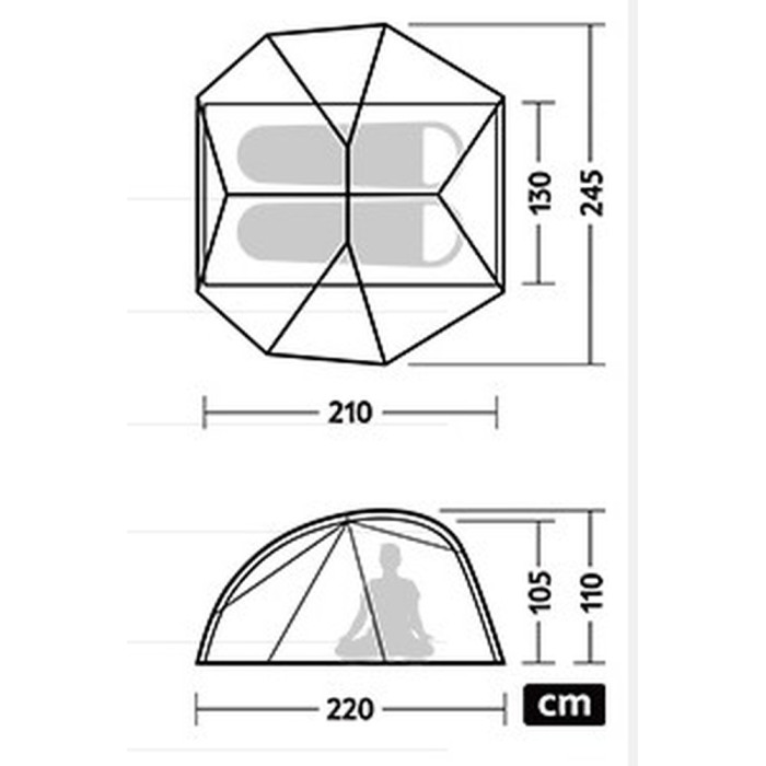 Палатка двухместная ультралегкая Naturehike Star River UL CNK2450WS022, коричневая  