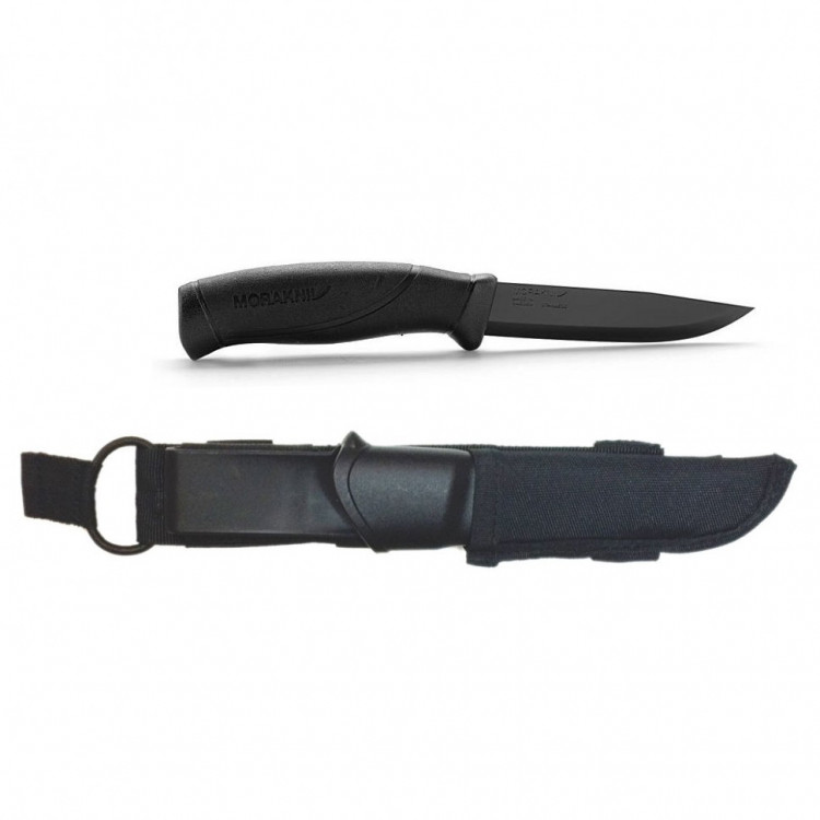 Нож Morakniv Companion BlackBlade, нерж. сталь, черный клинок 