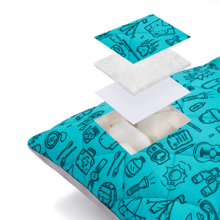 Подушка Naturehike Sponge Square Pillow blue NH19ZT001  