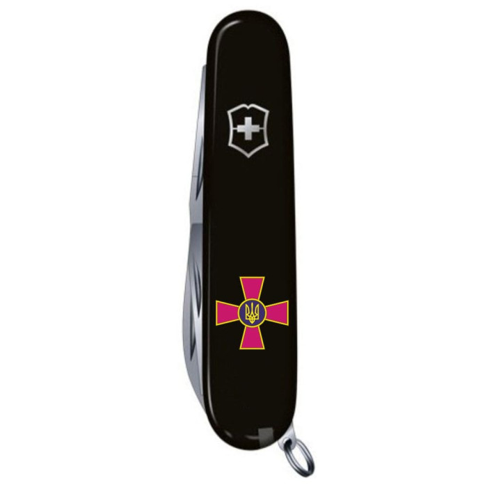 HUNTSMAN ARMY  91мм/15функ/черн /штоп/ножн/пила/крюк /Эмблема ВСУ 