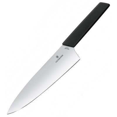 Кухонный нож Victorinox Swiss Modern Carving 20 см широк. с черн. ручкой (блистер)