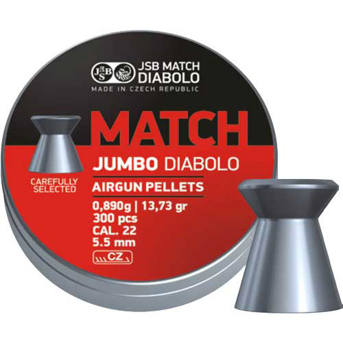 Пули пневматические JSB Diablo Jumbo Match 5,5 мм 0,890 г 300 шт/уп (546250-300) 