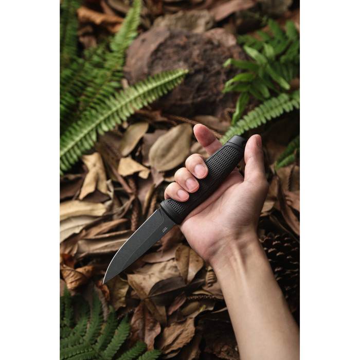 Нож Ganzo G806BW-BK черный с чехлом  