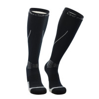 Водонепроницаемые носки Dexshell Mudder, черные с серыми полосками, XL