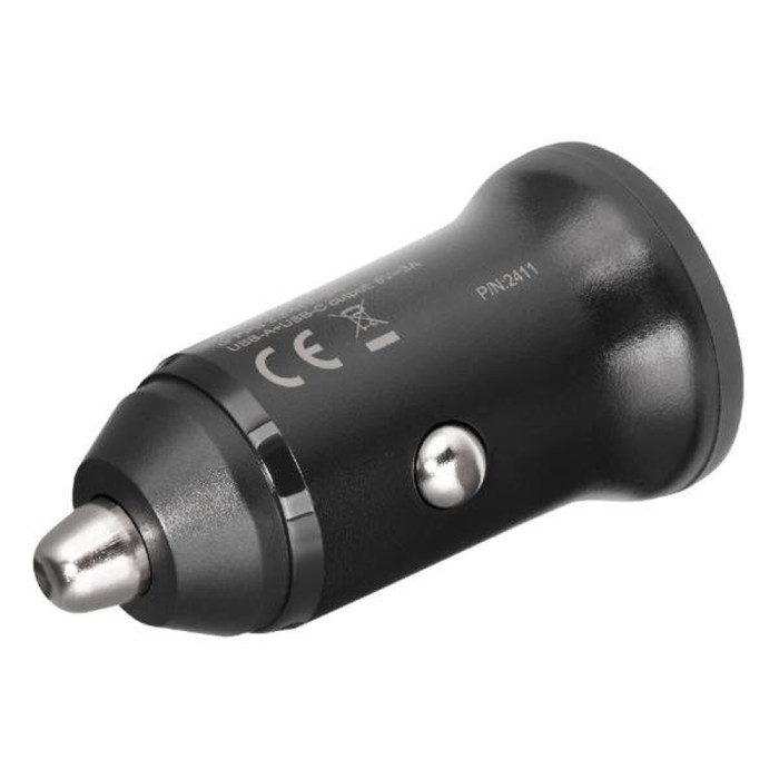 Автомобильное зарядное устройство Brevia ePower DualCharge 30W 1xUSB-C+1xUSB-A, black  