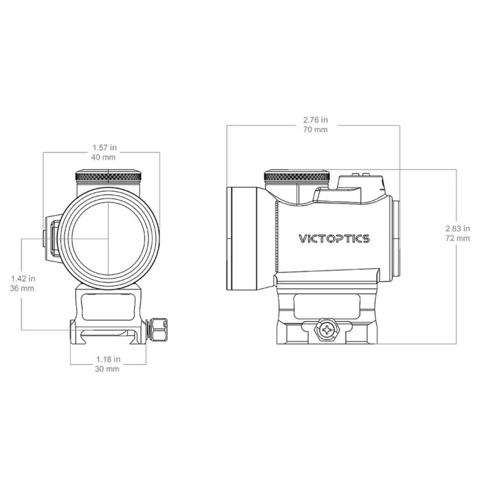 Прицел коллиматорный Vector Optics SRD 1X30  