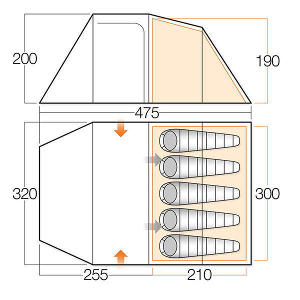 Палатка Vango Beta 550 XL River  