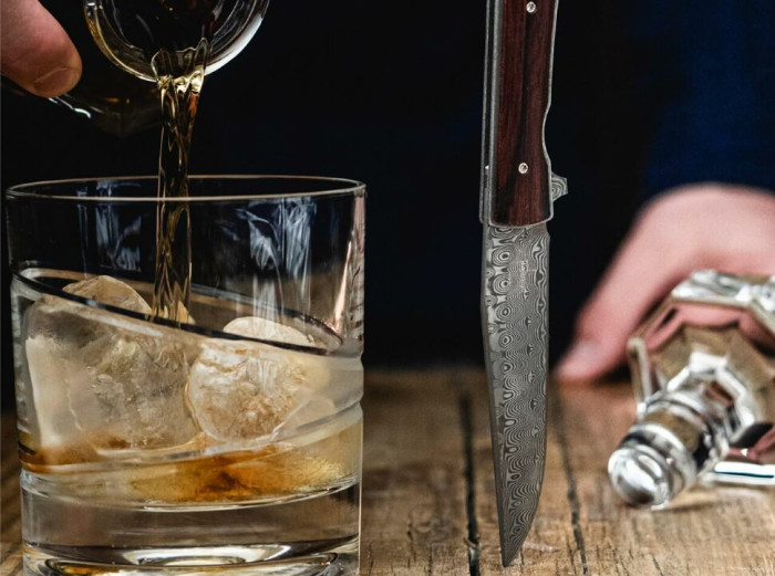 Нож Boker Plus Urban Trapper Damascus, cocobolo  