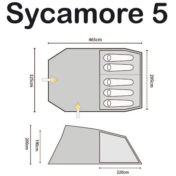 Палатка Highlander Sycamore 5 Meadow  