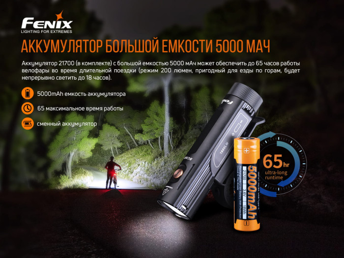 Велофара Fenix BC26R (SST40, 1600 лм, 21700)  