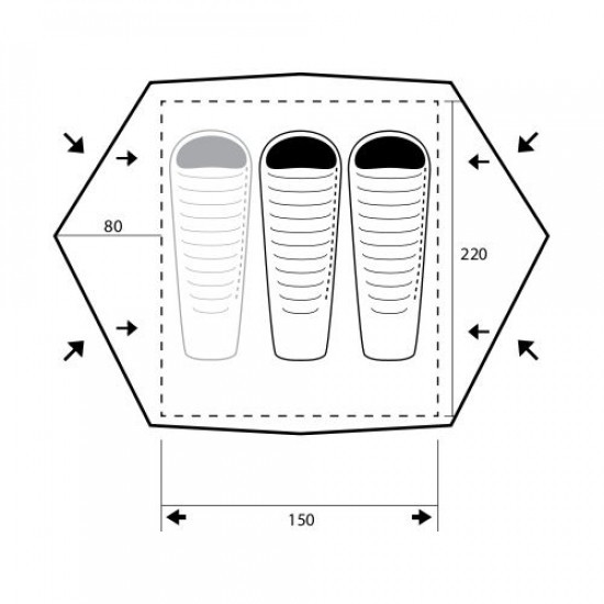 Палатка Trimm Ohio Dark - 2, зеленая  