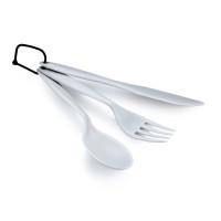 Комплект нож вилка ложка GSI Outdoors Tekk Cutlery (серый)
