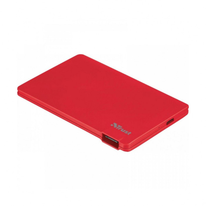 Батарея Trust Power Bank 2200t Ultra-thin Charger, красный  