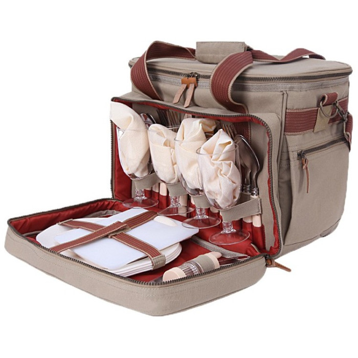 Набор для пикника KingCamp PICNIC BAG-4 (KG3798) Brown  