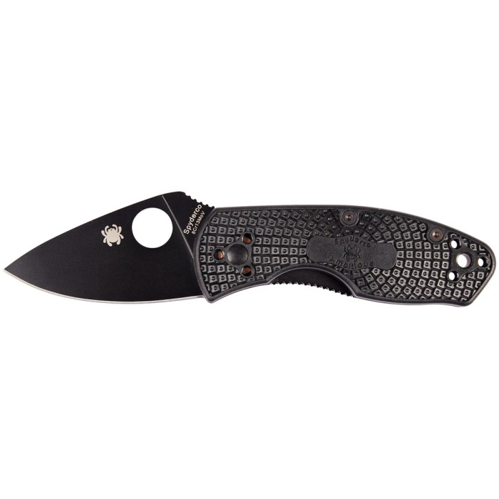 Нож Spyderco Ambitious Lightweight Black Blade, 8Cr13MoV, FRN black  