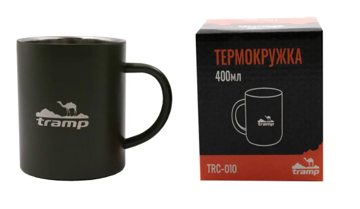 Термокружка Tramp TRC-010, 400 мл, олива  