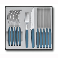 Набор посуды Victorinox Swiss Modern из 12 предметов Swiss Modern, Table Set Steak Knife, 12 Pieces, васильковый