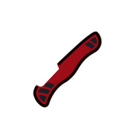 Накладка ручки ножа задн. red/black (111мм), VxC8330.C2
