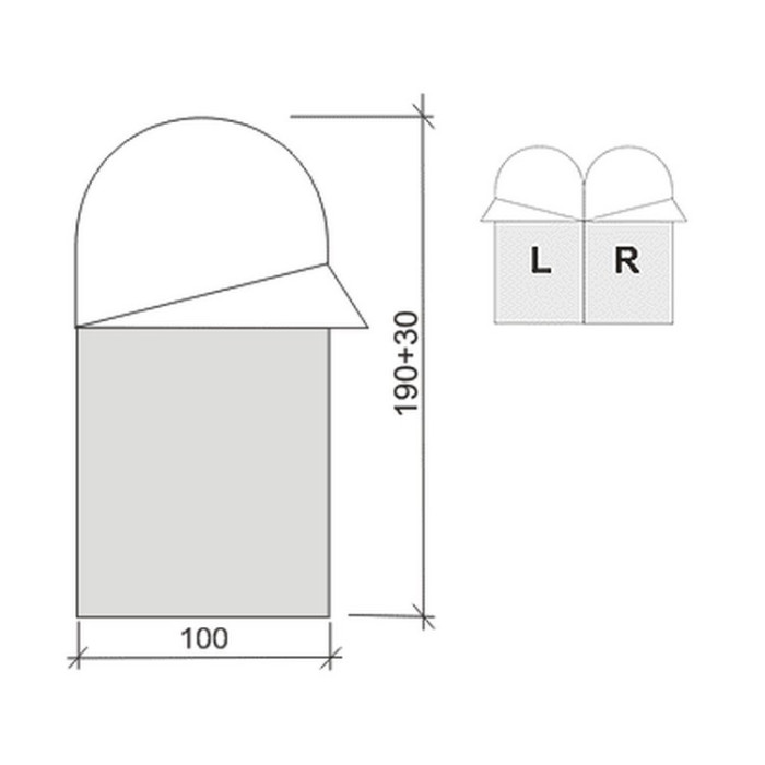 Спальный мешок Terra Incognita Asleep 400 Wide L зелёный  