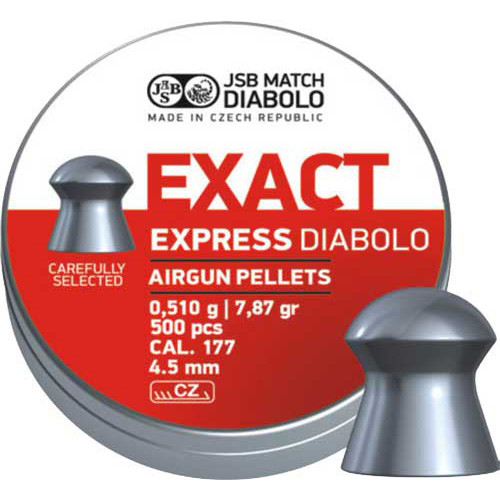 Пули пневматические JSB Diablo Exact Express 4,52 мм 0,510 г 500 шт/уп (546257-500) 