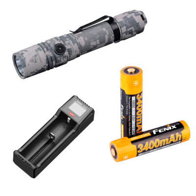 Комплект Fenix PD35 V2.0 Camo Edition+ акумулятор 3400 + зарядное устройство ARE-D1