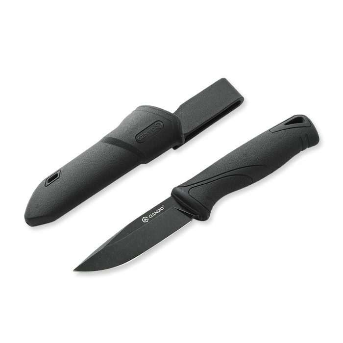 Нож Ganzo G807BW-BK черный с чехлом