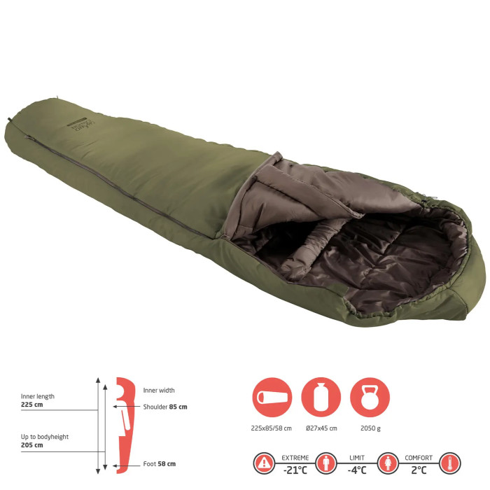 Спальный мешок Grand Canyon Fairbanks 205 -4°C Capulet Olive Left (340021)  